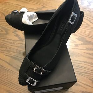 Rachel Zoe Black Leather Flats
